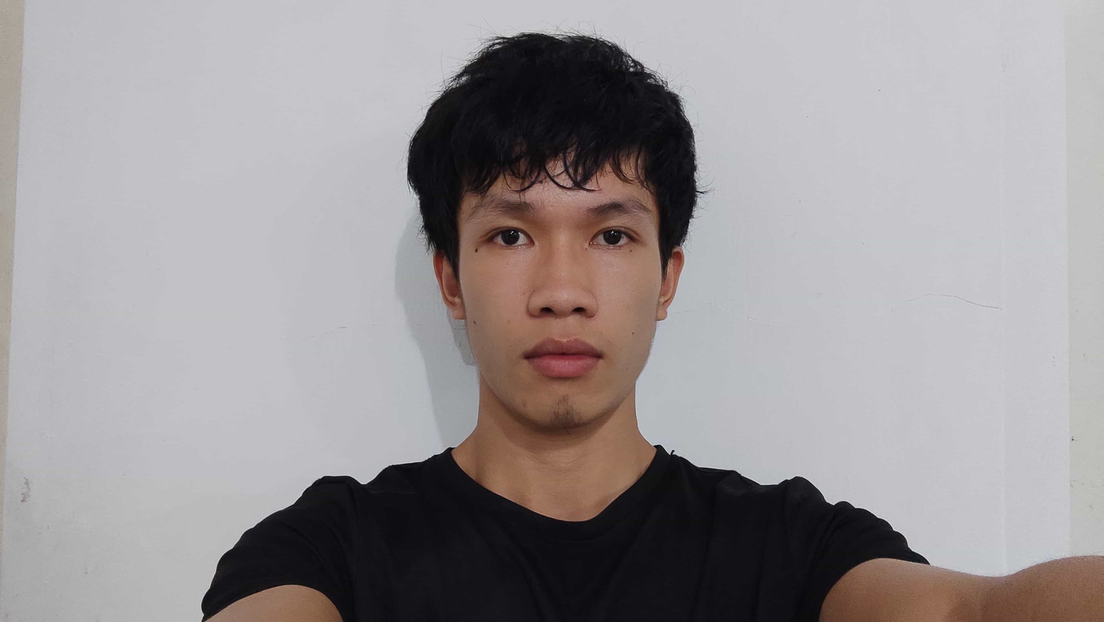 selfie with different hairstyle