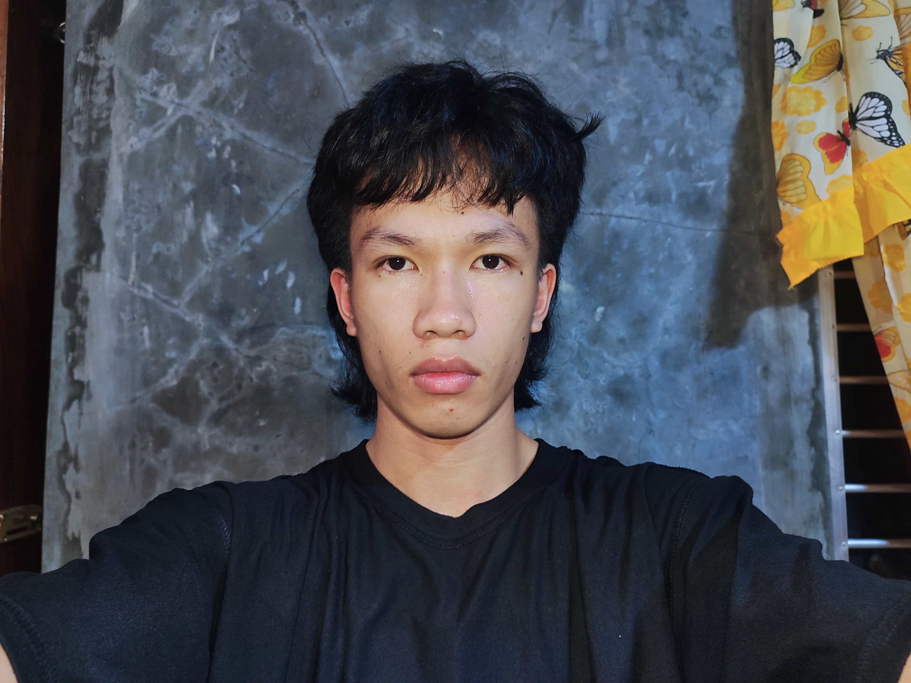 selfie with different hairstyle