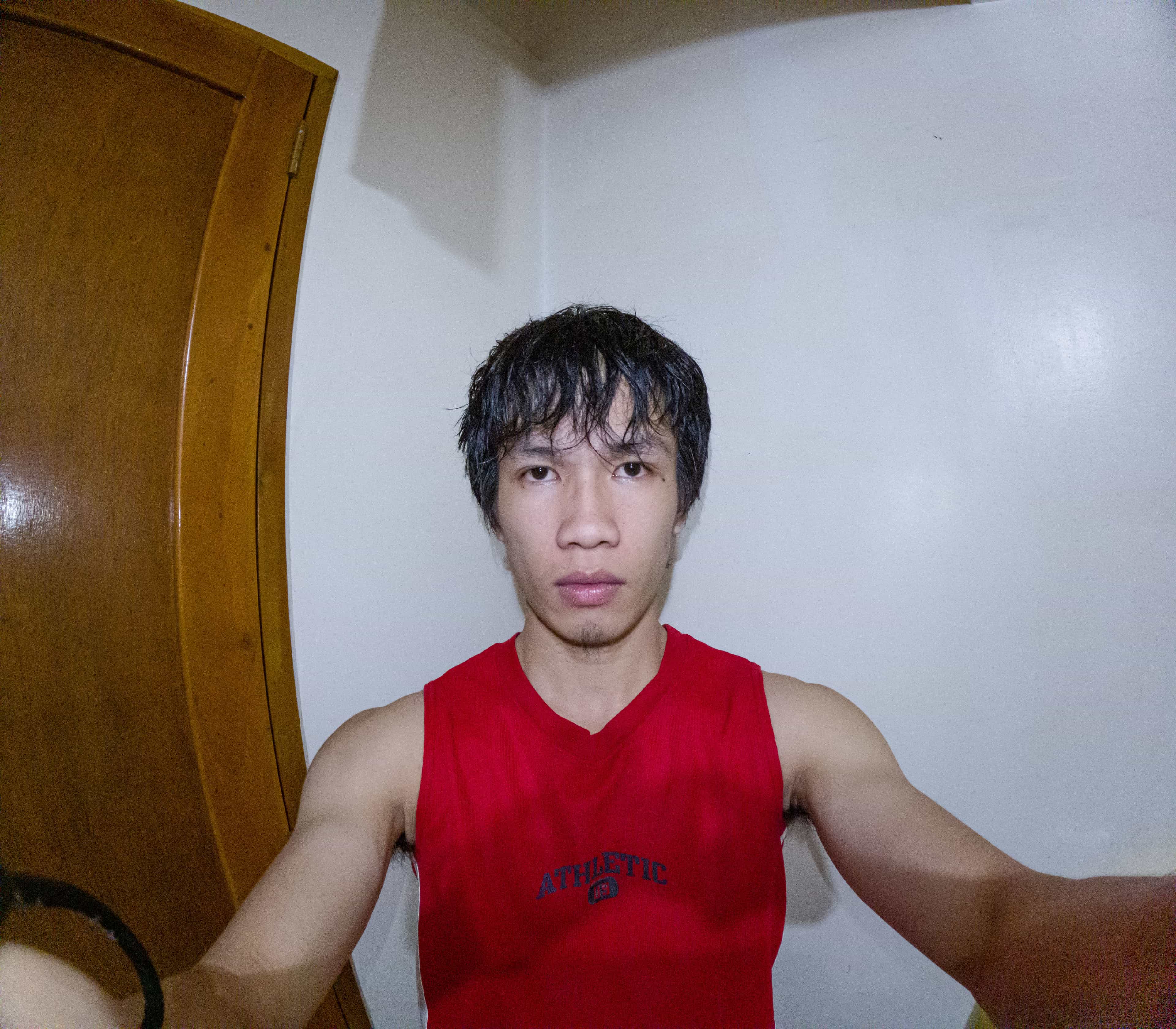 selfie with different hairstyle