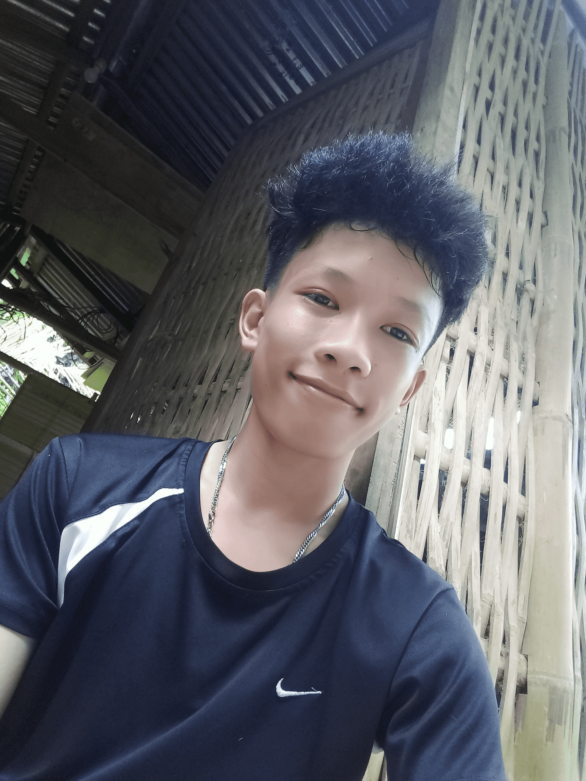 selfie with different hairstyle