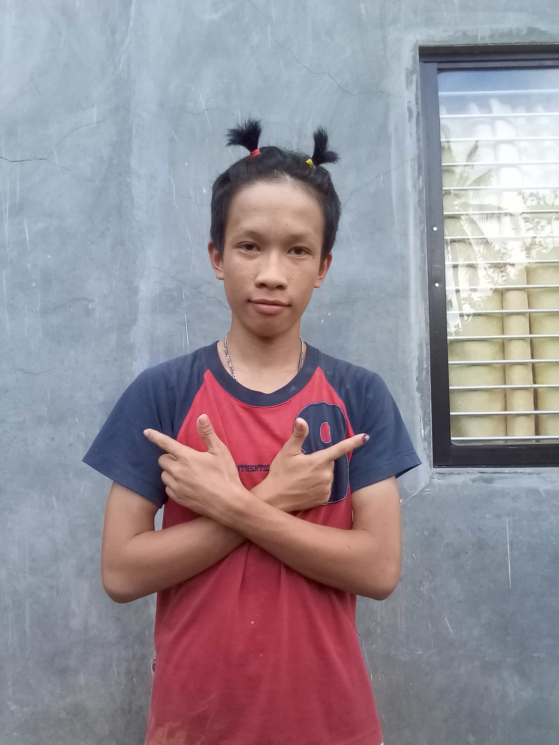 selfie with different hairstyle