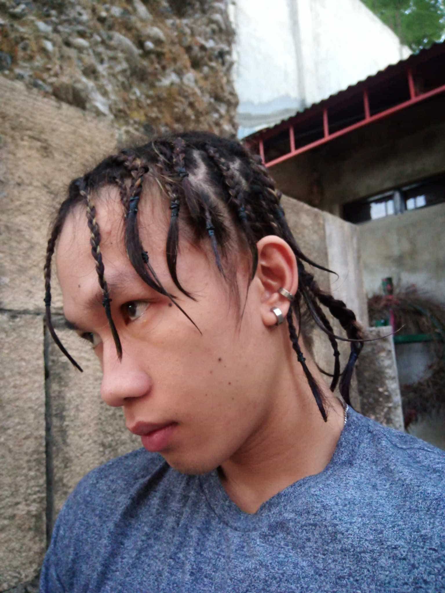 selfie with different hairstyle