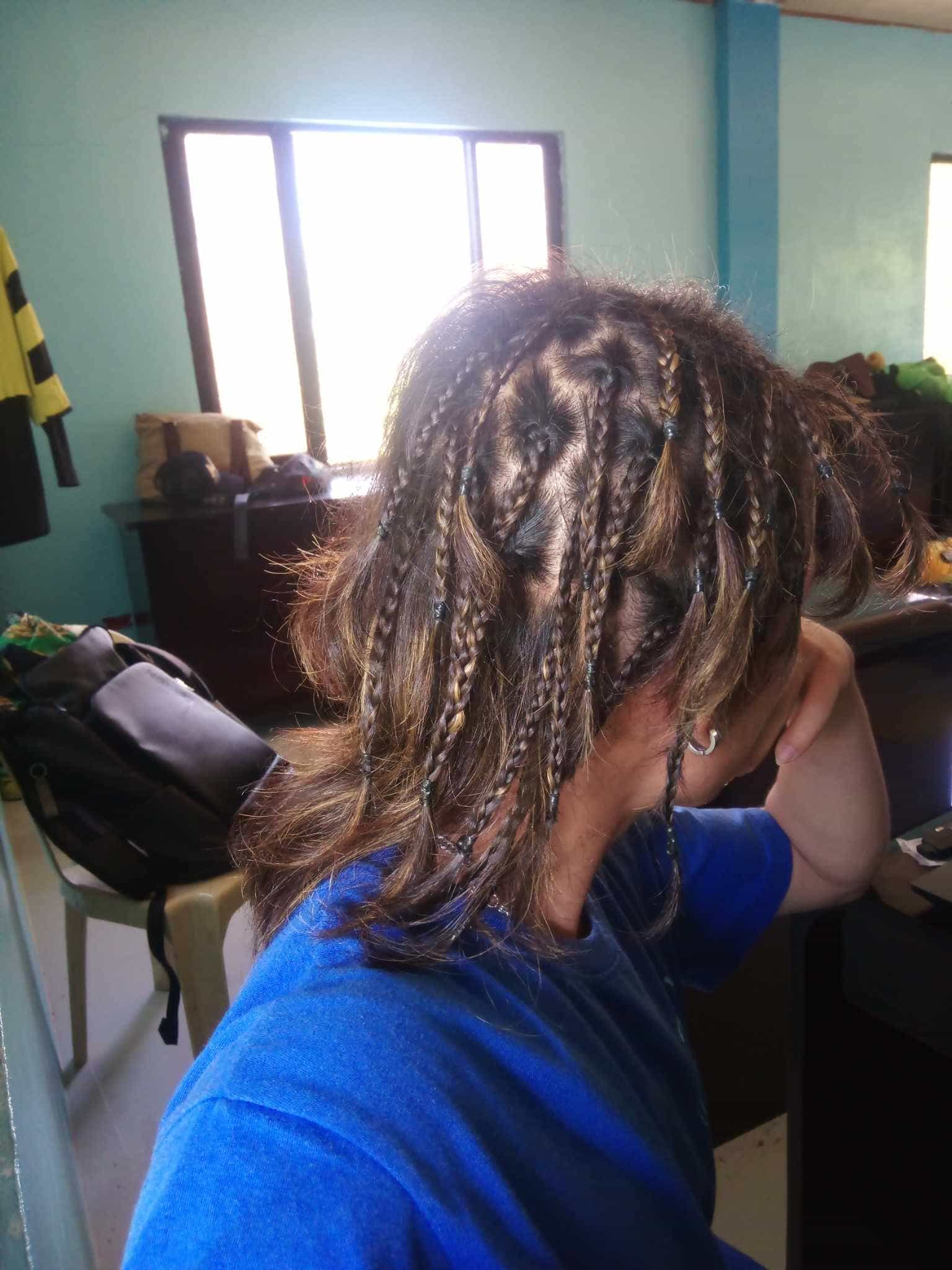 selfie with different hairstyle