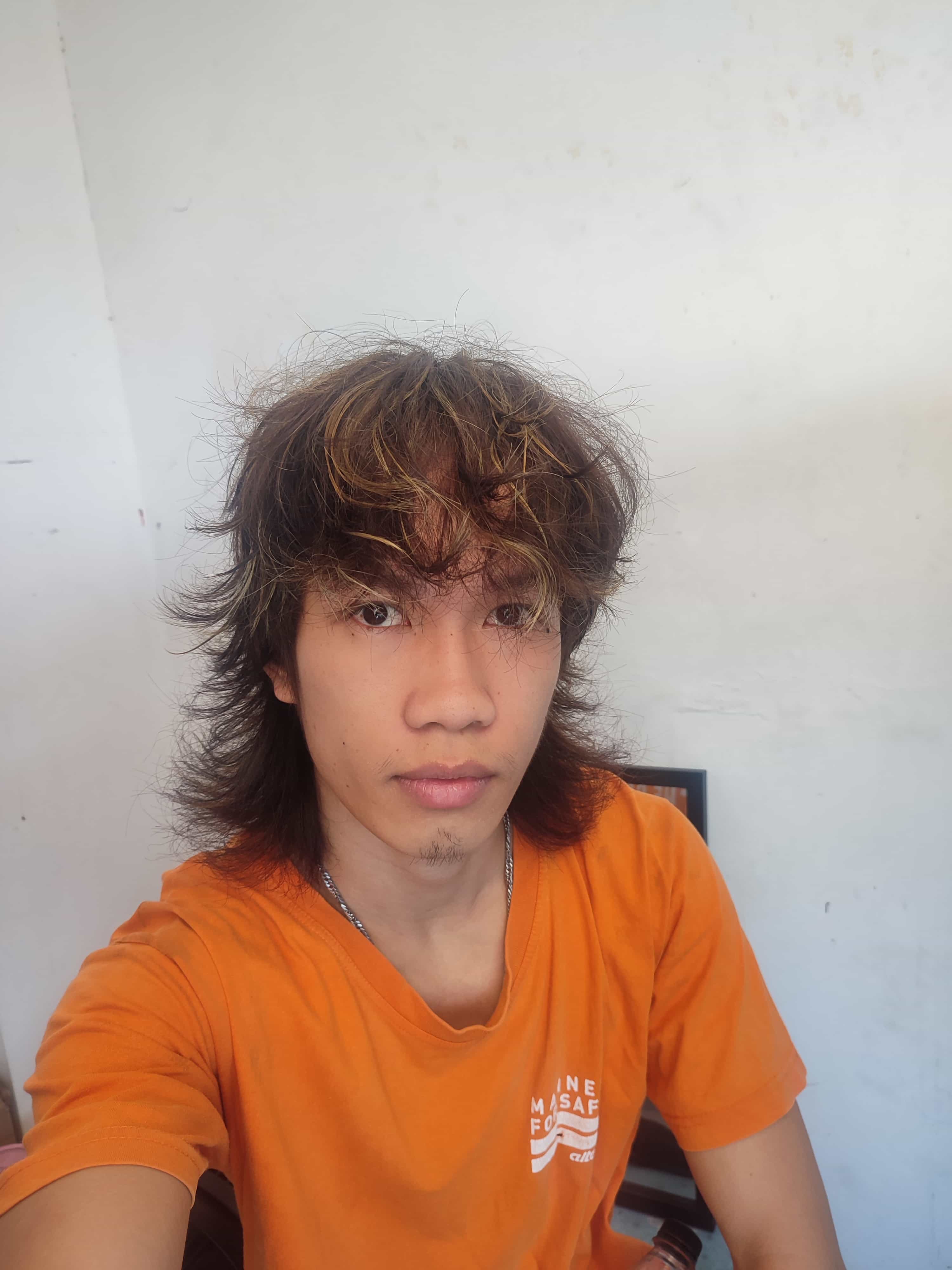 selfie with different hairstyle