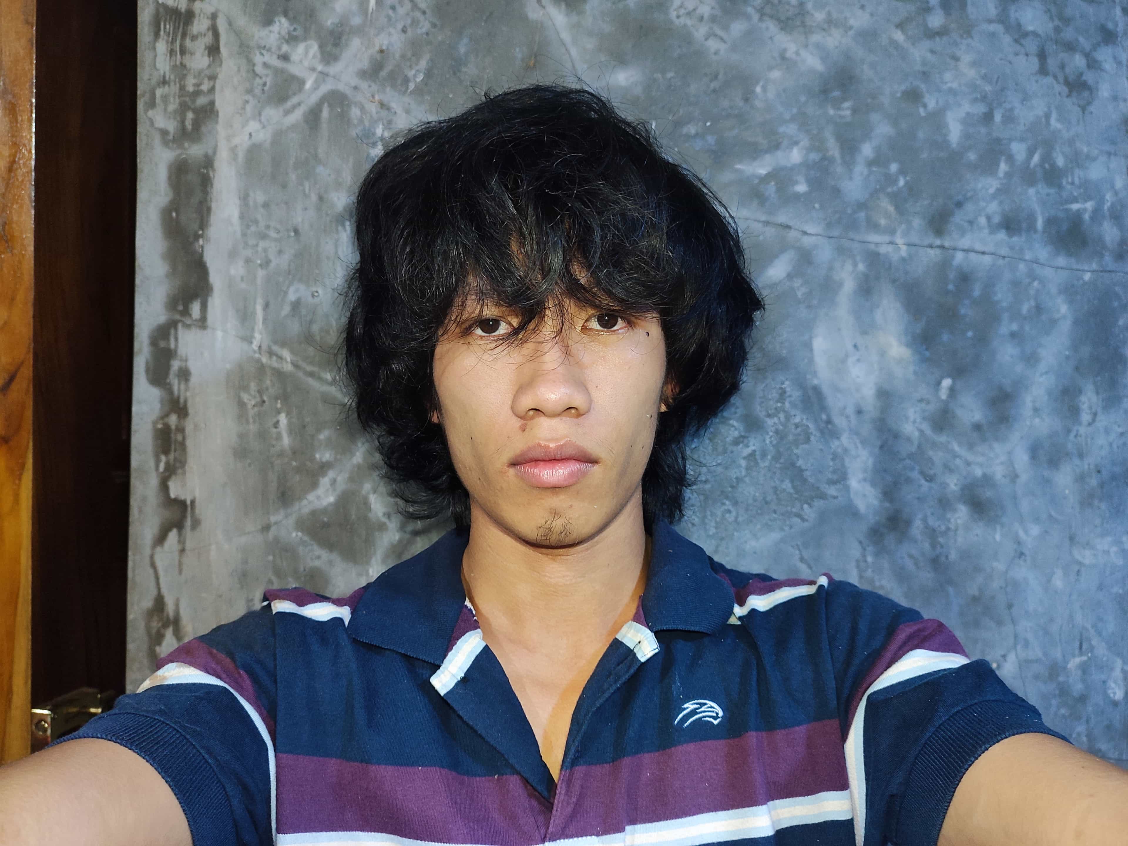 selfie with different hairstyle