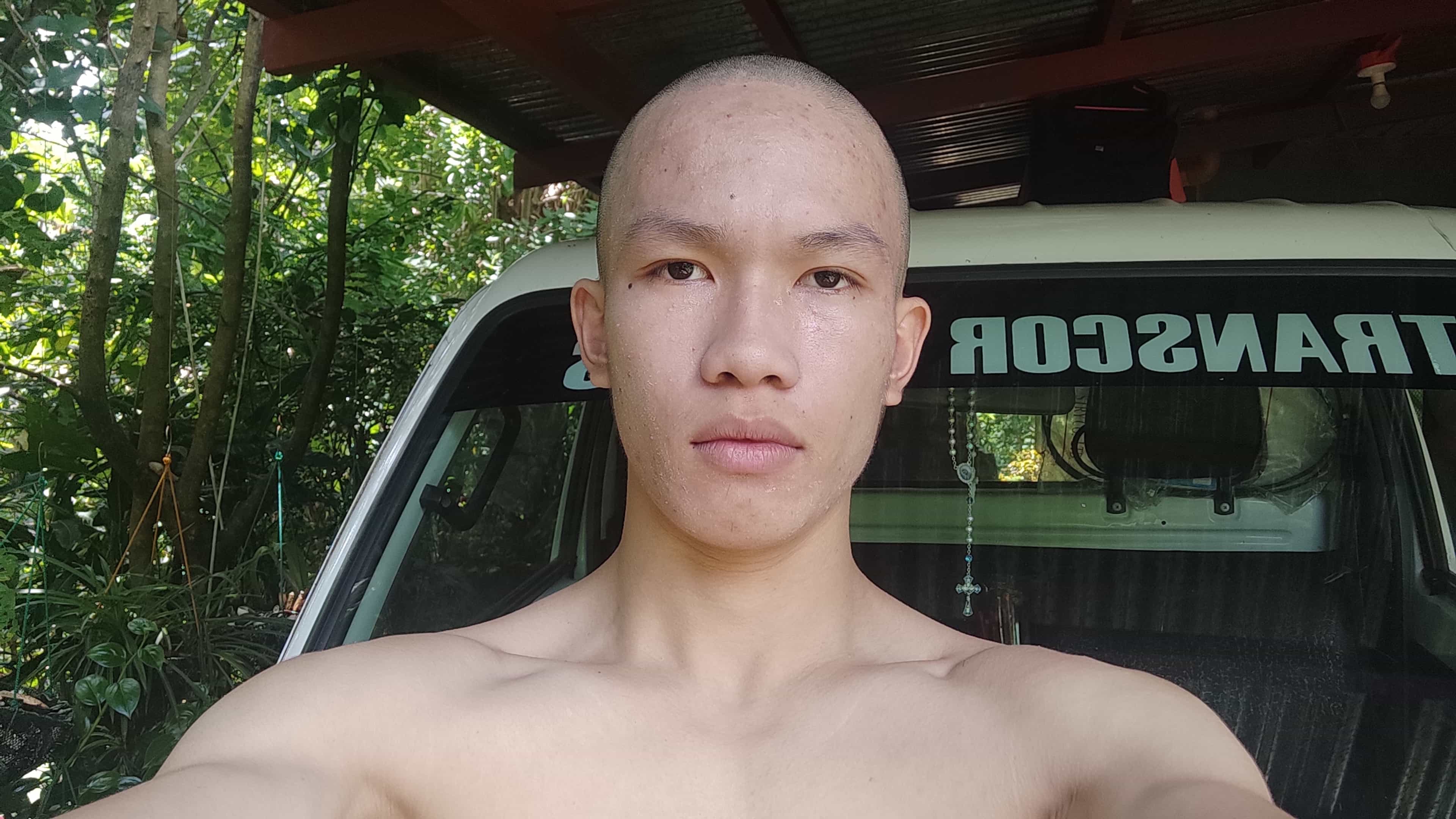 selfie with different hairstyle