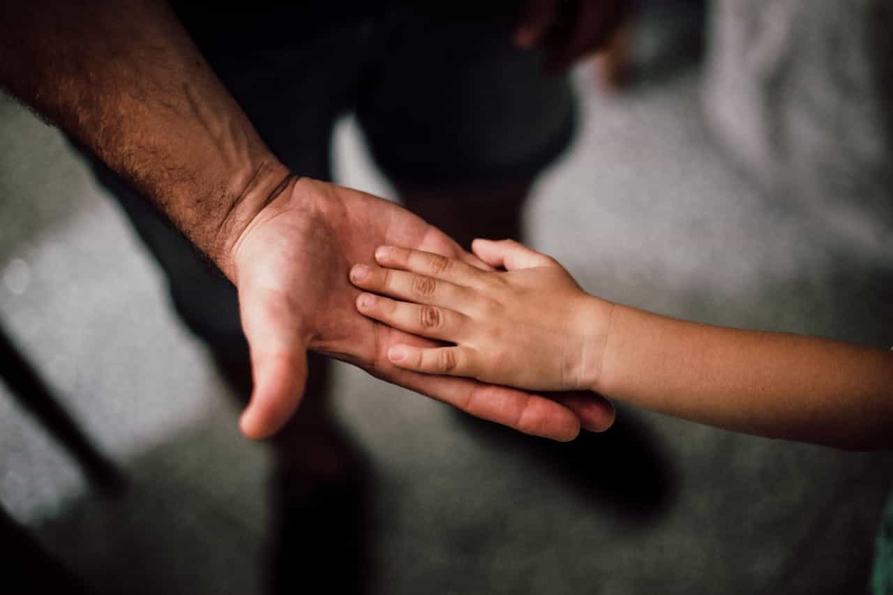 Photo by Juan Pablo Serrano Arenas: https://www.pexels.com/photo/father-and-child-s-hands-together-1250452/