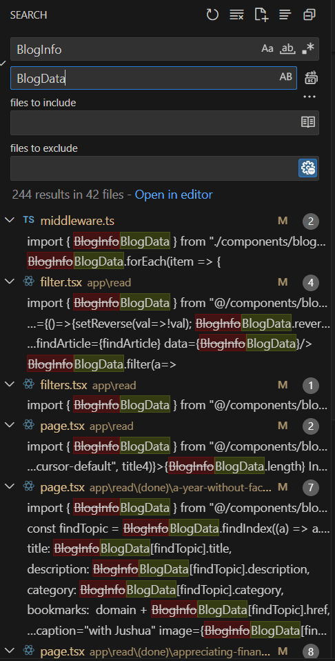 Changing the variable name