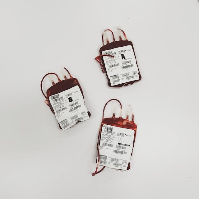 Photo by Charlie-Helen Robinson: https://www.pexels.com/photo/bags-of-blood-4531307/